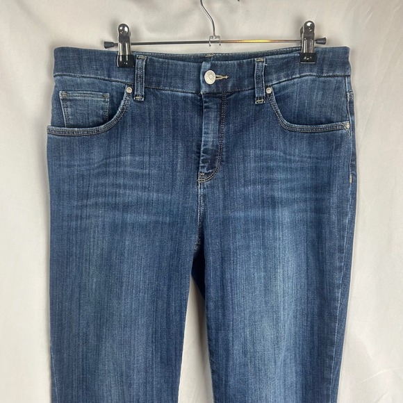Chico's The So Slimming Girlfriend Ankle Jeans Petite Blue Denim 0.5 Small 6 - Picture 3 of 10